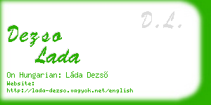 dezso lada business card